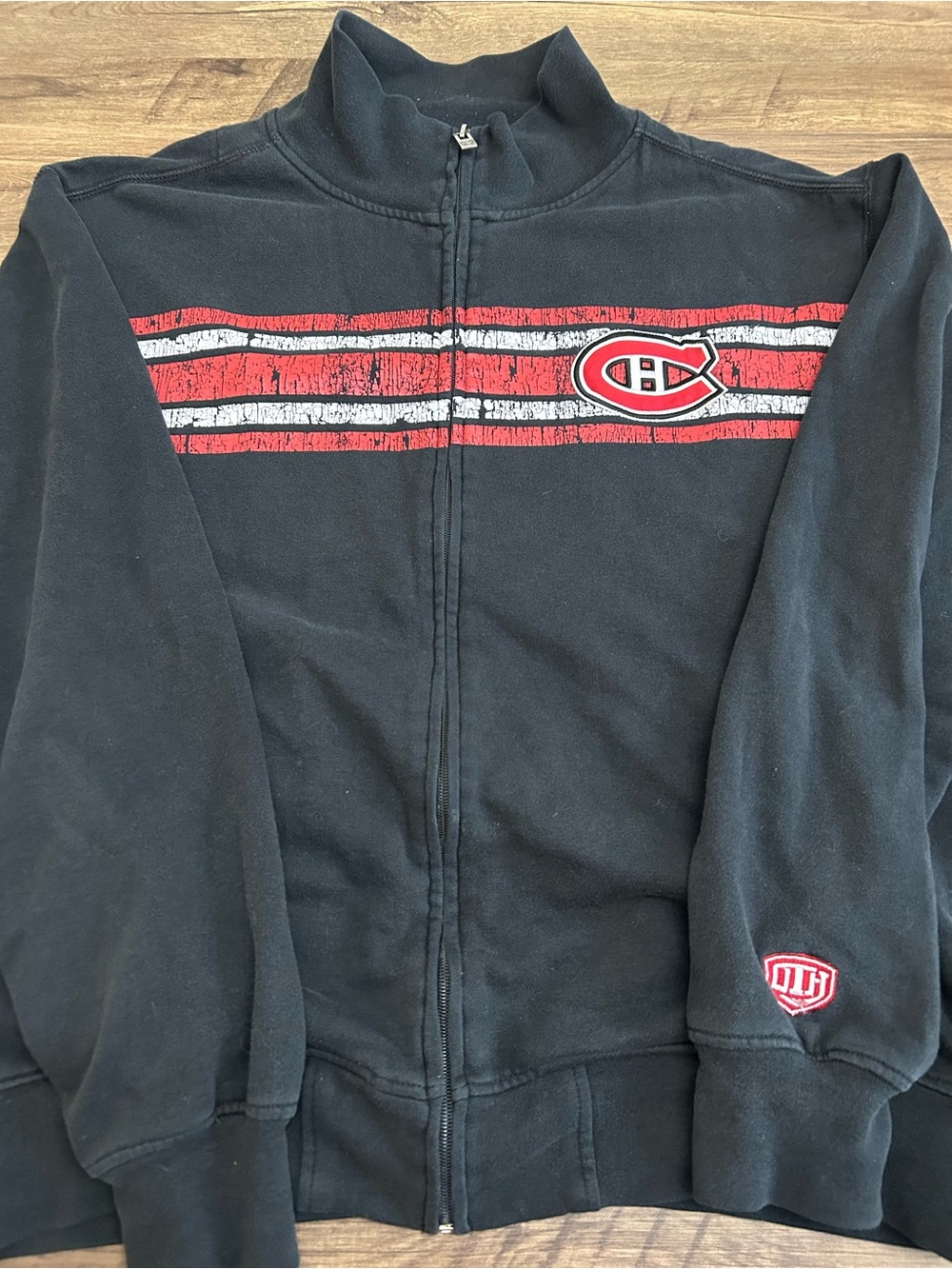 Vintage-Inspired Montreal Canadiens Old Time Hockey Full Zip Track Jacket Large